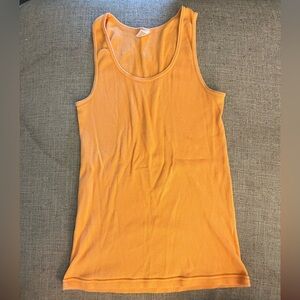 J. Crew ribbed tank, light orange, size medium.